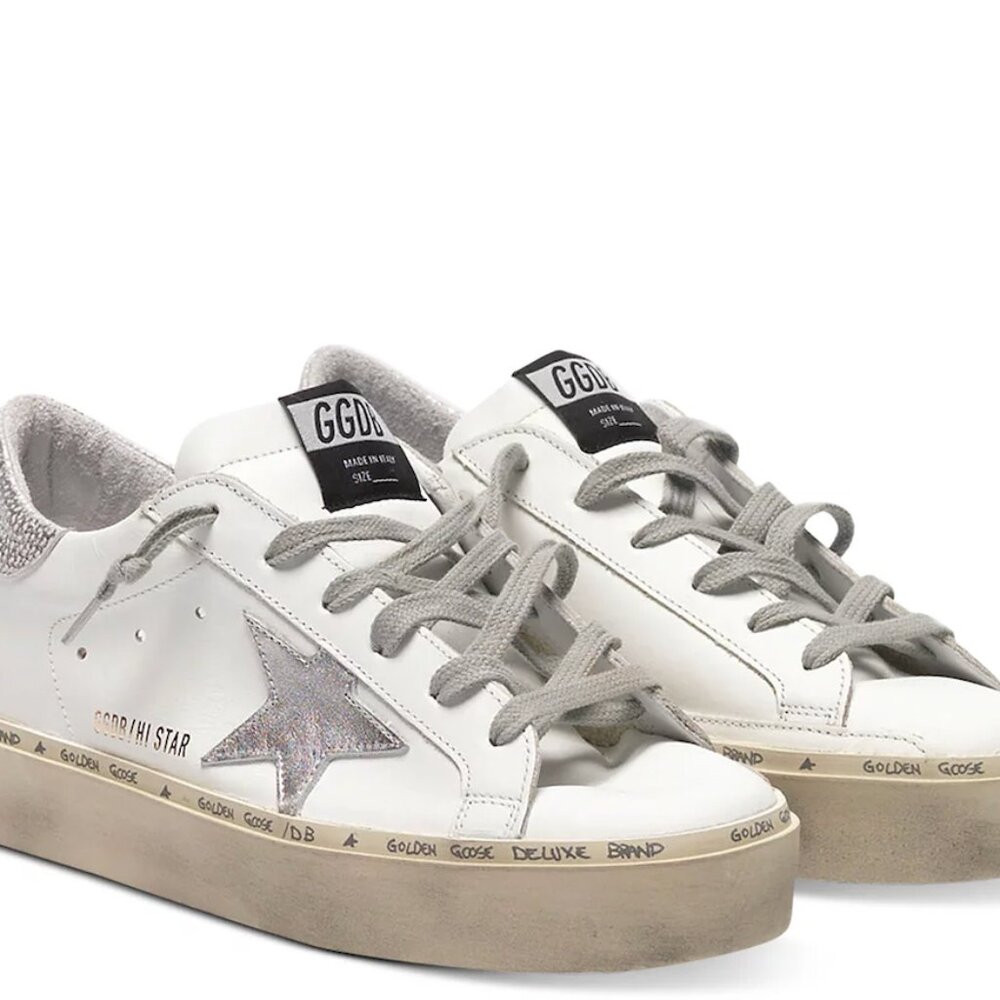 Golden Goose Hi Star Leather Sneakers Size 37 (7)